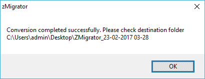 migration completed