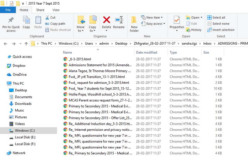 converted data