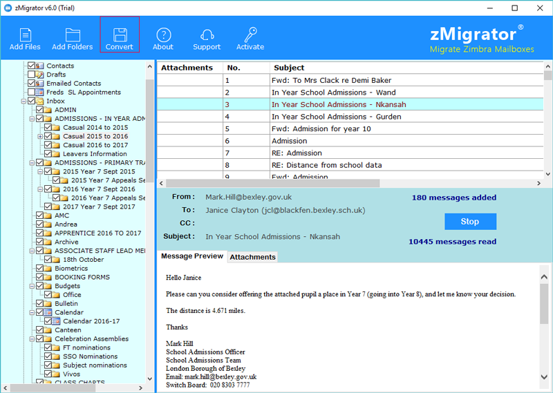 preview mailboxes and attachments